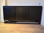 Stalen zwart dressoir Giga Meubel, Ophalen, 150 tot 200 cm, Zo goed als nieuw, Metaal