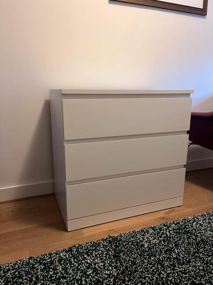 IKEA Malm ladekast met 3 lades, Huis en Inrichting, Kasten | Ladekasten, Zo goed als nieuw, Minder dan 100 cm, 50 tot 100 cm, 25 tot 50 cm