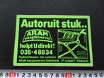 sticker hilversum ARAM auto glasservice, Ophalen, Zo goed als nieuw