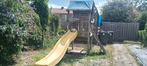 Houten Speelhuisje met Glijbaan en Klimwand, Kinderen en Baby's, Speelgoed | Buiten | Speelhuisjes, Ophalen, Gebruikt, Hout