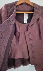 Co-ord set/ pak van rok, topje en blazer. Paars/goud., Ophalen of Verzenden, Zo goed als nieuw, Maat 38/40 (M), Paars
