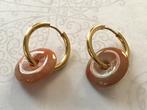Donut hangers voor oorbellen/ creolen edelsteen Vuuragaat, Overige materialen, Hangers, Nieuw, Oranje