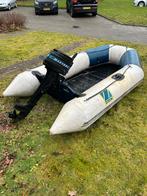 Rubberboot met motor en toebehoren, Watersport en Boten, Bootonderdelen, Motorboot, Ophalen of Verzenden, Zo goed als nieuw