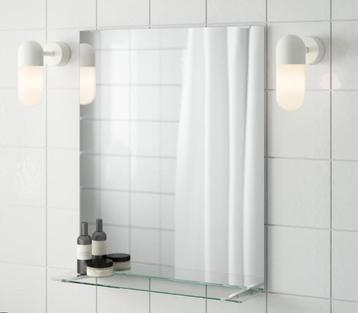IKEA badkamer spiegel met glazen plankje, 50x60cm beschikbaar voor biedingen