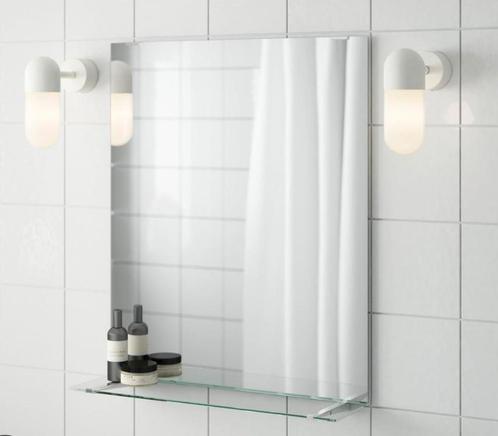 IKEA badkamer spiegel met glazen plankje, 50x60cm, Huis en Inrichting, Badkamer | Badkamermeubels, Zo goed als nieuw, Overige typen