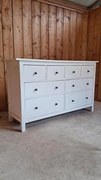 Hemnes Ladekast - 8 lades + haakjes, Ophalen, Gebruikt, 100 tot 150 cm, Grenenhout