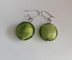 Nieuwe oorbellen groen lichtgroen glas Italie, Ophalen of Verzenden, Nieuw, Groen, Glas