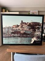Ibiza stad Eivissa grote foto op canvas in baklijst,, Foto of Poster, Ophalen of Verzenden, Zo goed als nieuw, 50 tot 75 cm