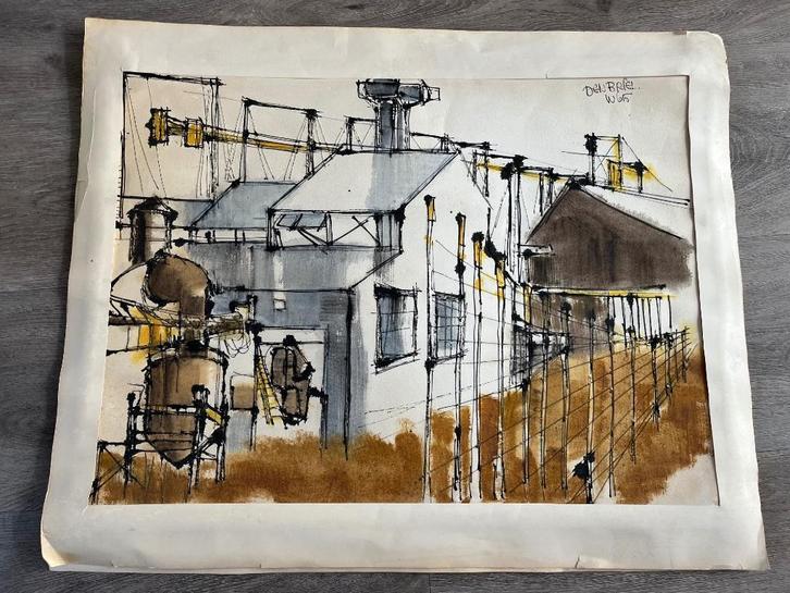 2 Kunstwerken, Antiek en Kunst, Kunst | Schilderijen | Abstract, Ophalen