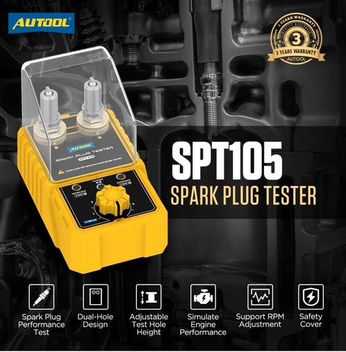 AUTOOL SPT105 Auto Bougie Tester met Auto, Auto diversen, Onderhoudsmiddelen, Ophalen of Verzenden