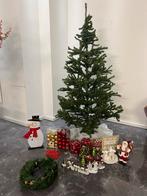 Kunstkerstboom 210 cm + Versiering en verlichting, Diversen, Kerst, Ophalen, Onbekend, Zo goed als nieuw, Onbekend