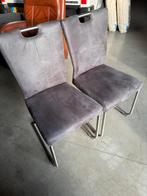 Eetkamer stoelen, Ophalen, Zo goed als nieuw, Grijs, Twee