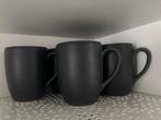 Zwarte Aardewerk Mokken - Set van 5   250-300ml, Ophalen of Verzenden, Zo goed als nieuw, Overige stijlen, Kop(pen) en/of Schotel(s)