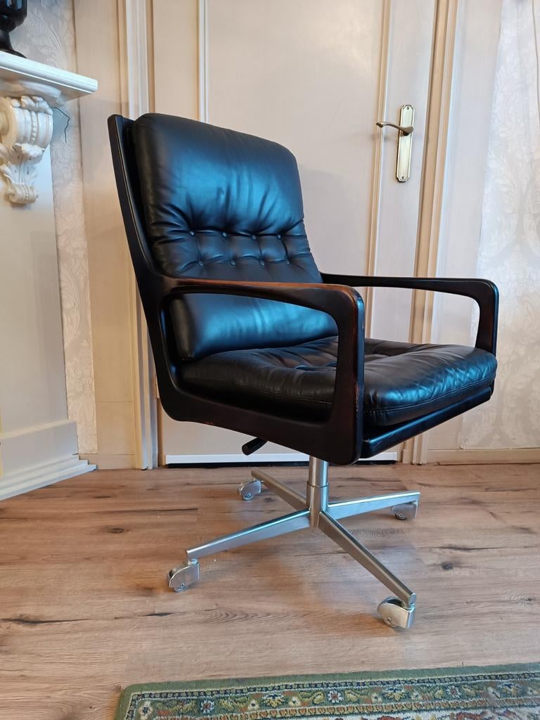 Gesigneerd Draai Fauteuil Eugen Schmidt, Antiek en Kunst, Antiek | Meubels | Stoelen en Banken, Ophalen