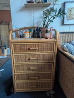 Vintage Rotan kastje, Huis en Inrichting, Kasten | Ladekasten, Ophalen, 1 of 2 laden, 50 tot 100 cm, Zo goed als nieuw