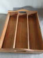 Retro, vintage houten bestekbak, Ophalen of Verzenden