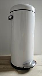 SimpleHuman Retro Round Step Can 30L - Wit, Ophalen, Gebruikt, Met pedaal, 50 tot 75 cm