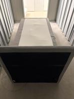Grijze Boxspring 90x200 - Zo Goed Als Nieuw, 90 cm, Tweepersoons, Ophalen of Verzenden, Zo goed als nieuw