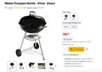 Weber Compact Kettle Zwart, Tuin en Terras, Houtskoolbarbecues, Ophalen, Gebruikt
