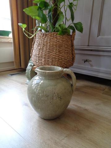 Brocante Grote Brynxz Vaas / Kruik ** Mimosa ** beschikbaar voor biedingen