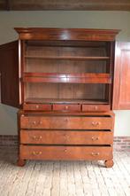 Prachtig antiek mahonie houten kabinet., Verzenden