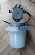 Fabriekslamp/hanglamp, aluminium/melkglas, Ophalen, Gebruikt, Glas, Minder dan 50 cm