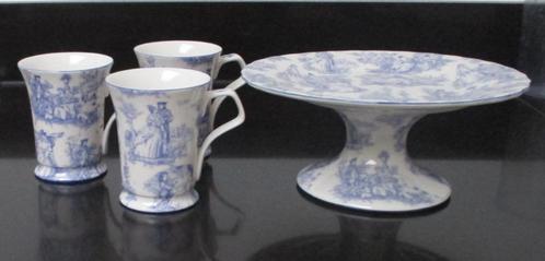 meander blauw en groen serviesdelen, Huis en Inrichting, Keuken | Servies, Zo goed als nieuw, Kop(pen) en/of Schotel(s), Overige stijlen