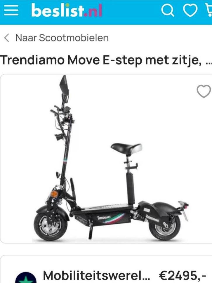 Electrische step Trandiamo, Fietsen en Brommers, Steps, Zo goed als nieuw, Elektrische step (E-scooter), Ophalen