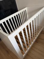 Ledikant hoogglans wit, Kinderen en Baby's, Ophalen, Zo goed als nieuw, Lattenbodem, Minder dan 140 cm