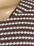 H849 Comma maat 36/38=S/M aparte jurk jurkje bruin/wit, Kleding | Dames, Jurken, Bruin, Zo goed als nieuw, Knielengte, Maat 36 (S)