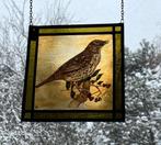 Lijster zang vogel glas in lood voorzetraam mus sijs, Ophalen of Verzenden, Nieuw, Overige typen