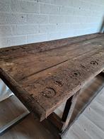 Oude houten werkbank timmermanswerkbank tafel werkblad, Antiek en Kunst, Curiosa en Brocante, Ophalen