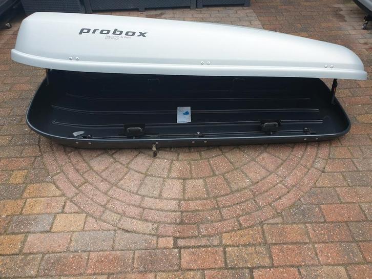 Zeer mooie grote Hapro Probox 560 grijze dakkoffer skibox, Auto diversen, Dakkoffers, Zo goed als nieuw, Ophalen of Verzenden