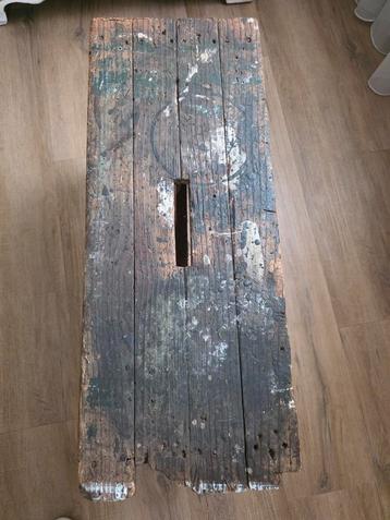 Vintage Houten Werkbankje / Krukje beschikbaar voor biedingen