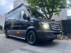 Mooie Mercedes-Benz 316 Sprinter 7persoons camper 2010 Zwart, Caravans en Kamperen, Chemisch toilet, Buscamper of Camperbus, Luifel