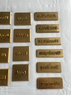 Messing Stempelplaten met Plaatsnamen, Ophalen of Verzenden, Gebruikt