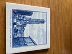 Westraven tegel de dom Delfts blauw  iets beschadigd, Antiek en Kunst, Antiek | Wandborden en Tegels, Verzenden