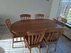 Eettafel + 6 stoelen + salontafel, Huis en Inrichting, Complete eetkamers, Ophalen, Gebruikt, 4 tot 6 stoelen