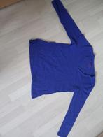 Long-Sleeve Blauwe Shirt, Maat 38/40 (M), Lange mouw, Gedragen, Verzenden