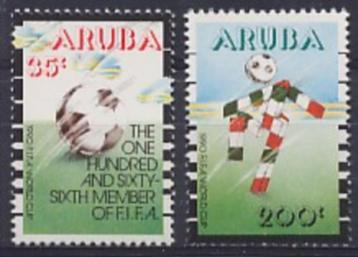 Aruba 76/7 postfris WK Voetbal 1990 beschikbaar voor biedingen