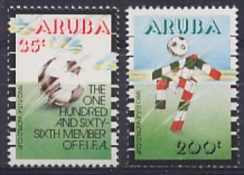 Aruba 76/7 postfris WK Voetbal 1990, Postzegels en Munten, Postzegels | Nederlandse Antillen en Aruba, Postfris, Verzenden