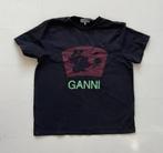 Ganni tshirt maat L zwart met opdruk, Zwart, Ganni, Maat 42/44 (L), Ophalen of Verzenden