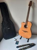 Lag linkshandige semi-akoestische western Alle toebehoren !, Ophalen of Verzenden, Zo goed als nieuw, Western- of Steelstringgitaar