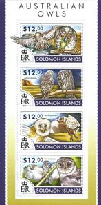 Uilen - Solomoneilanden - Mi 3127/3130 - Postfris, Postzegels en Munten, Postzegels | Thematische zegels, Ophalen of Verzenden