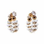 Oorbellen Dames Verguld RVS Oorringen Kristallen Oorstekers, Met kristal, Overige materialen, Hangers, Birgitta-Gracht 33, 6465 EL Kerkrade, Nederland