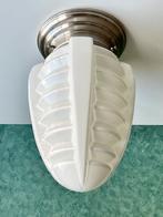 Authentieke Art Deco Plafonnière model Raket. Nieuw Armatuur, Ophalen of Verzenden, Zo goed als nieuw, Glas, Art Deco