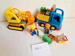 Duplo set 10812 kiepwagen en kraan wegwerkers, Kinderen en Baby's, Speelgoed | Duplo en Lego, Ophalen of Verzenden, Gebruikt, Duplo