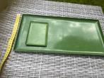 Retro vintage emaille bordjes schaaltje groen 40x20, Ophalen of Verzenden