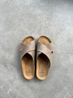 Suède heren slippers, Slippers, Manfield, Bruin, Ophalen of Verzenden