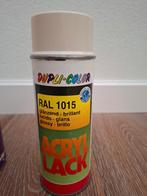Spuitbus Dupli-color Acryllak RAL1015 glanzend, Doe-het-zelf en Verbouw, Verf, Beits en Lak, Gebruikt, Overige kleuren, Ophalen of Verzenden